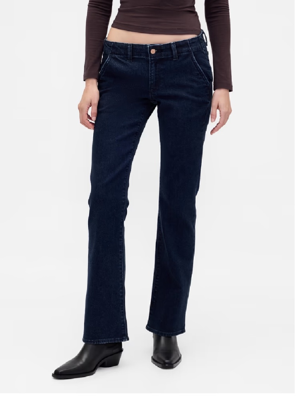 GAP Low Rise Long & Lean Jeans - Dark Rinse